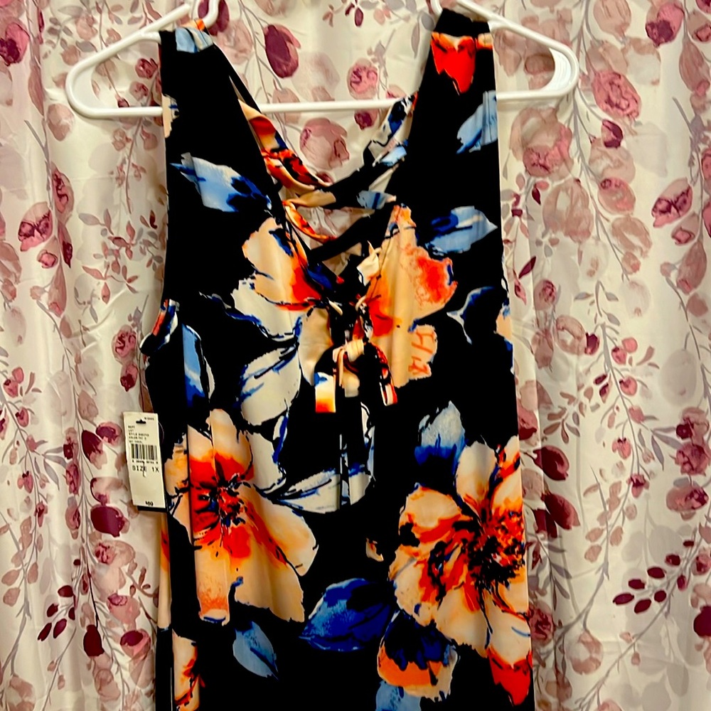 Flower knee length dress